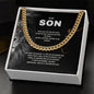 Cuban Link Chain | To My Son - Never Feel That You Are Alone