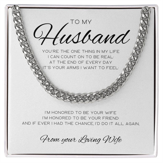 Cuban Link Chain | To My Husband - You Are The One