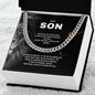 Cuban Link Chain | To My Son - Never Feel That You Are Alone