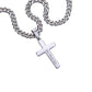 Personalized Steel Cross Necklace on Cuban Chain |  To my Son