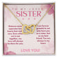 Interlocking Hearts Necklace | To My Loved Sister - Distance