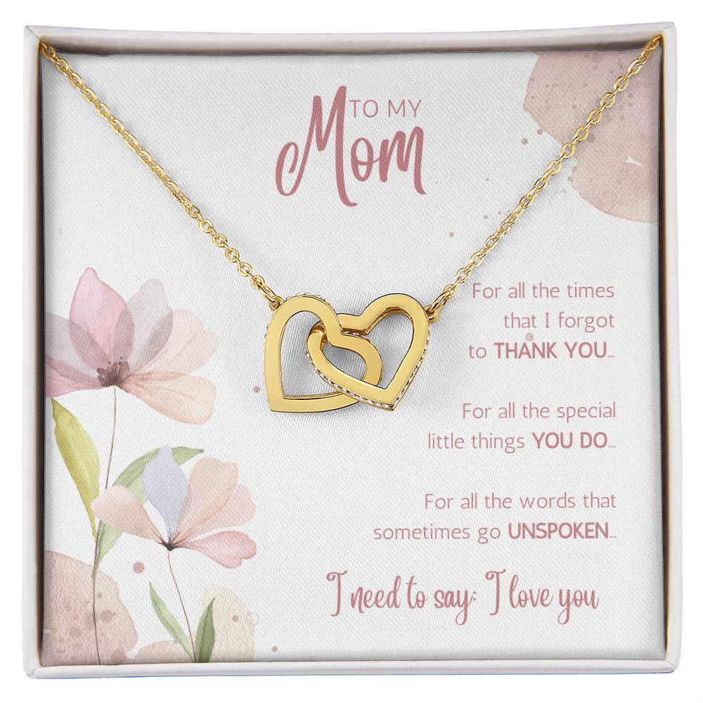 Interlocking Hearts Necklace | To My Mom - For all the times