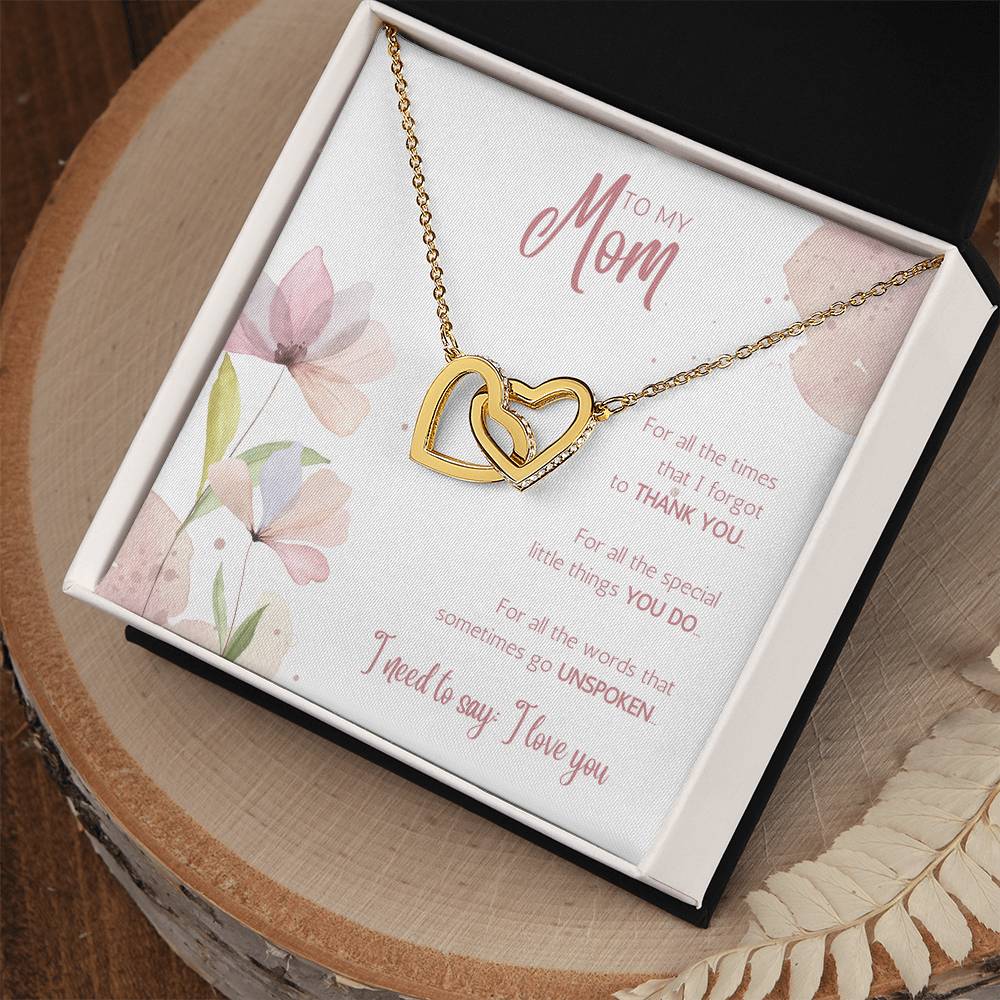 Interlocking Hearts Necklace | To My Mom - For all the times