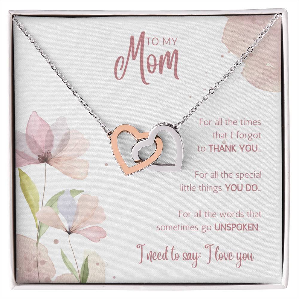 Interlocking Hearts Necklace | To My Mom - For all the times
