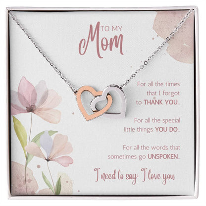 Interlocking Hearts Necklace | To My Mom - For all the times