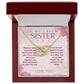 Interlocking Hearts Necklace | To My Loved Sister - Distance