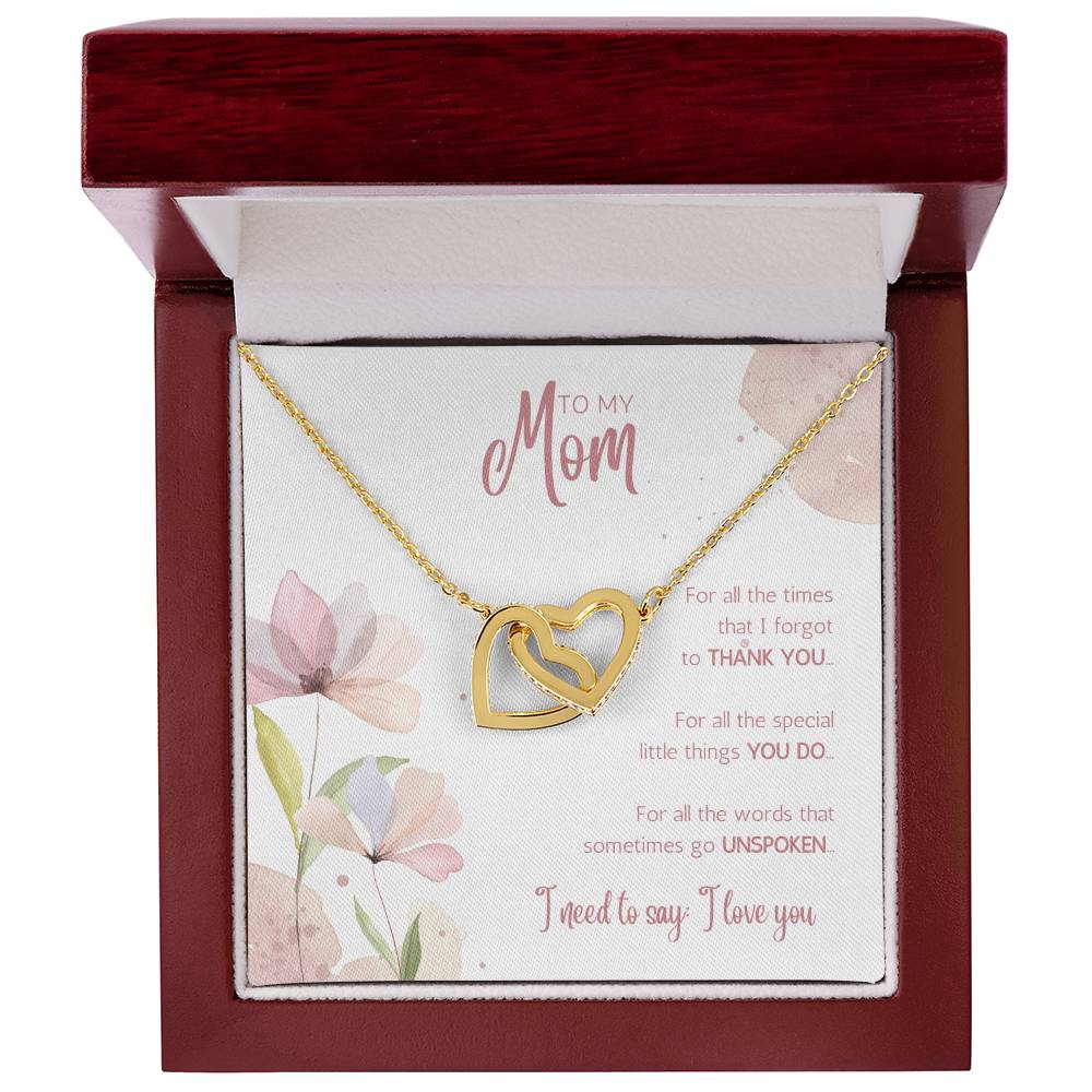 Interlocking Hearts Necklace | To My Mom - For all the times
