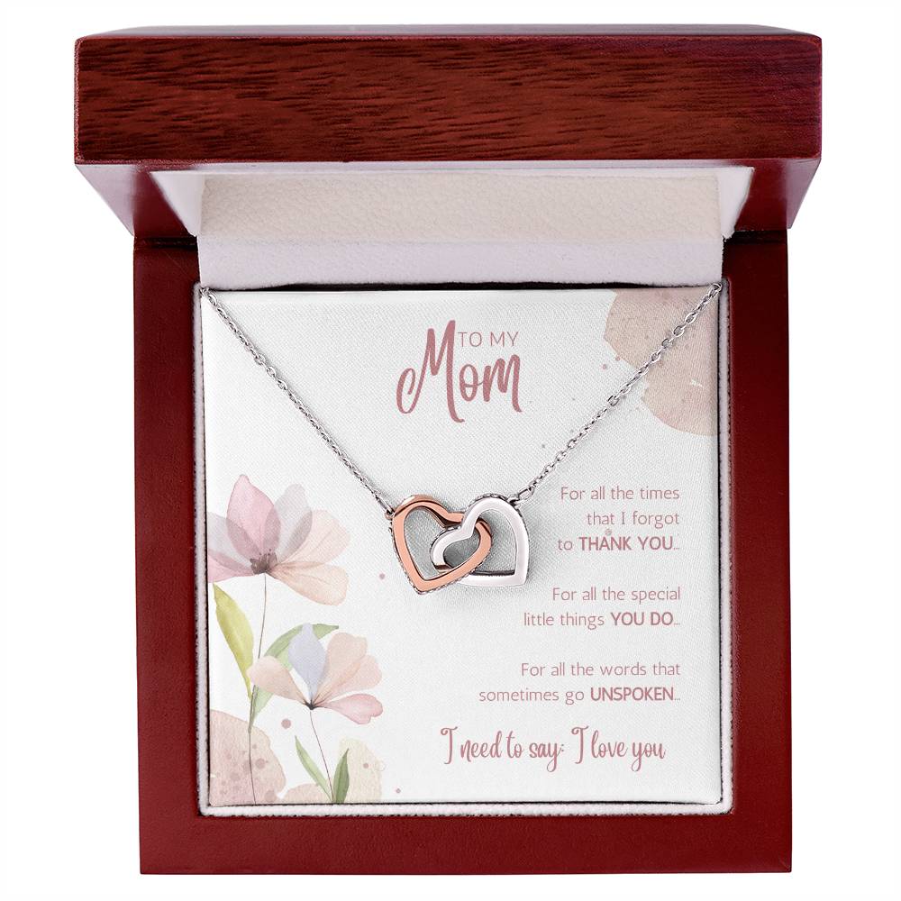 Interlocking Hearts Necklace | To My Mom - For all the times