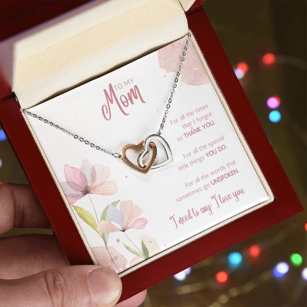 Interlocking Hearts Necklace | To My Mom - For all the times