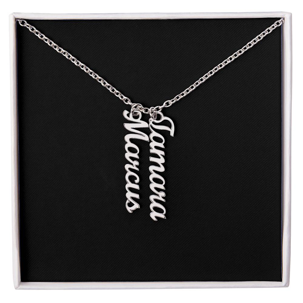 Multi Vertical Name Necklace