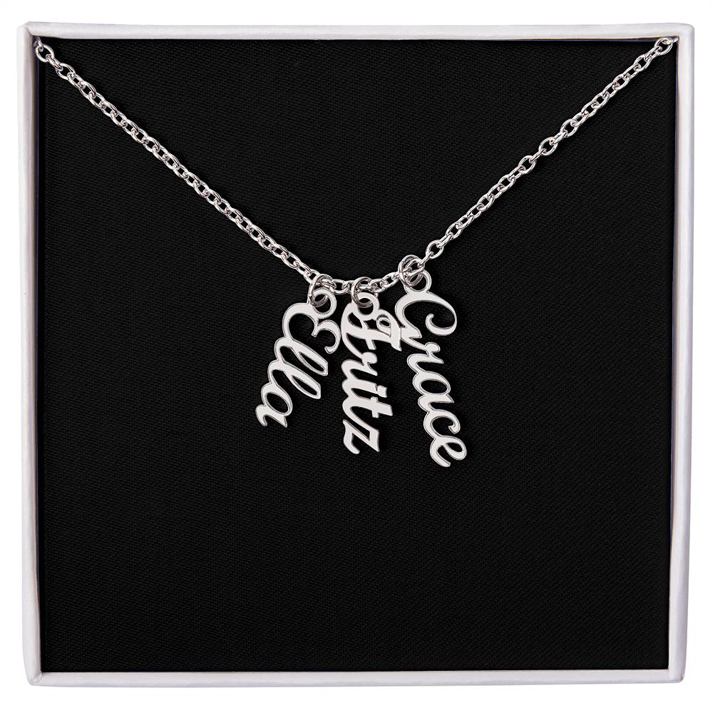 Multi Vertical Name Necklace