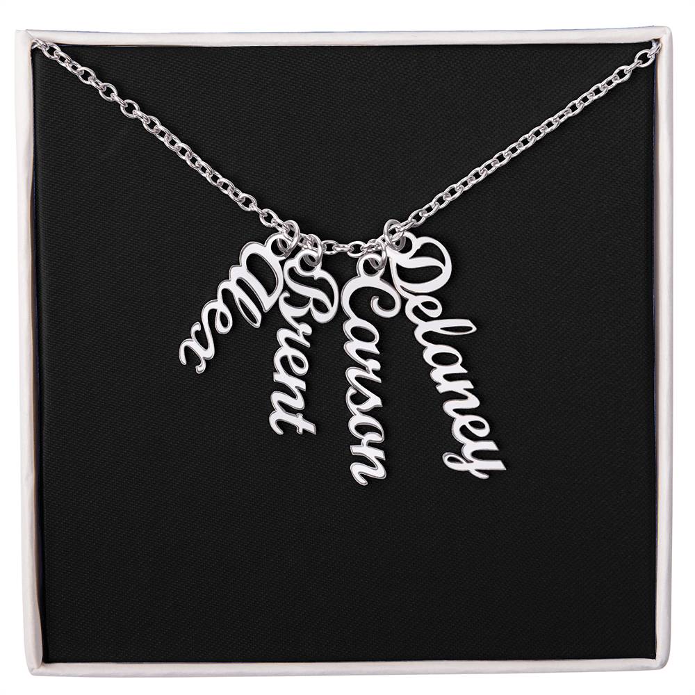 Multi Vertical Name Necklace