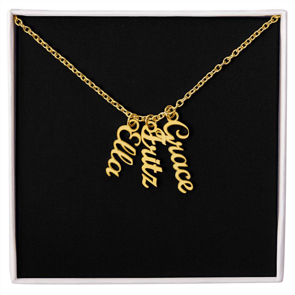 Multi Vertical Name Necklace