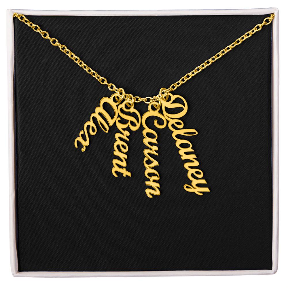 Multi Vertical Name Necklace
