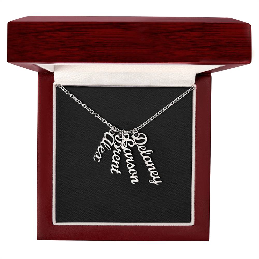 Multi Vertical Name Necklace