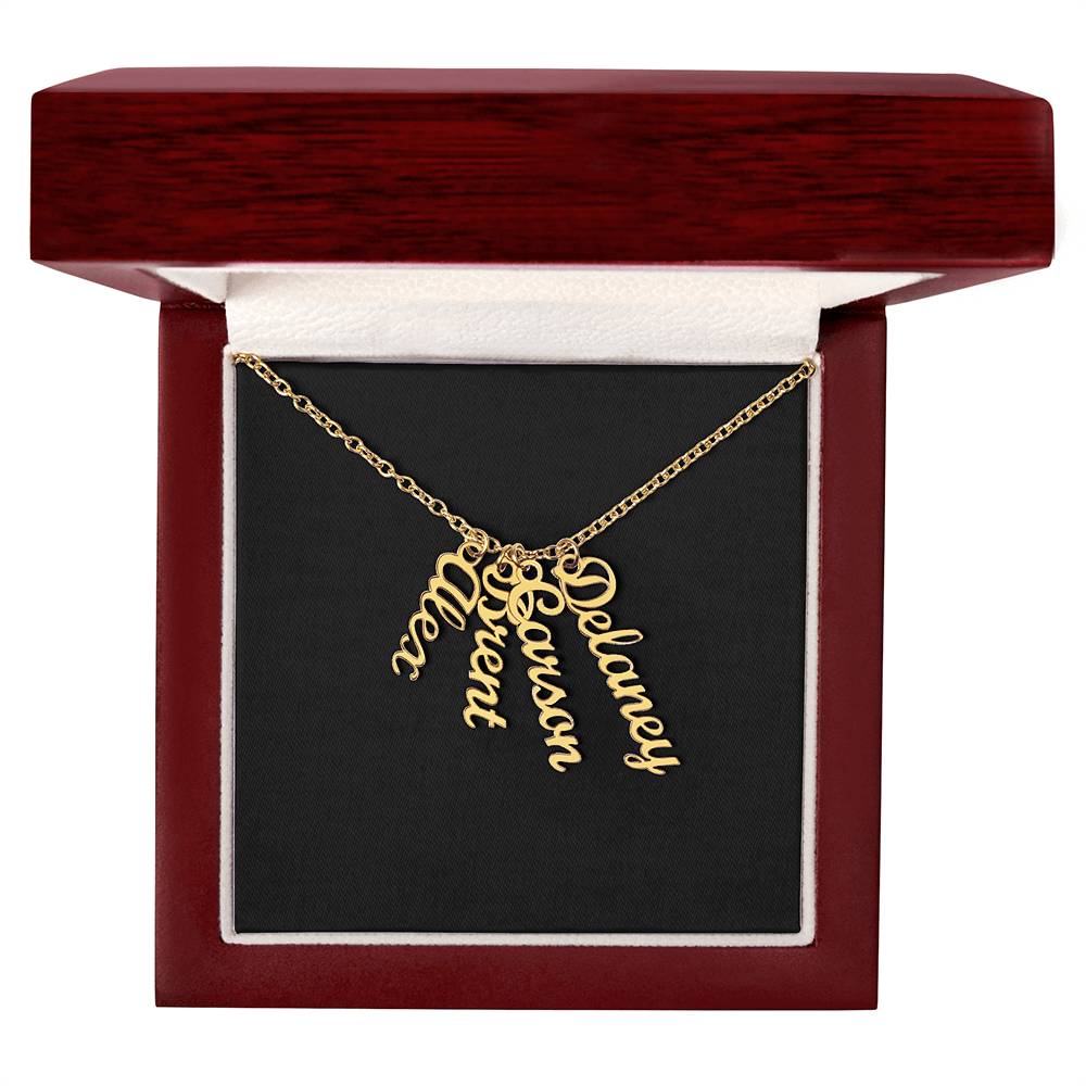 Multi Vertical Name Necklace