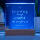 I  can do all things | Engraved Acrylic Plaque Led Light