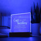 He cares for you | Engraved Acrylic Plaque Led Light