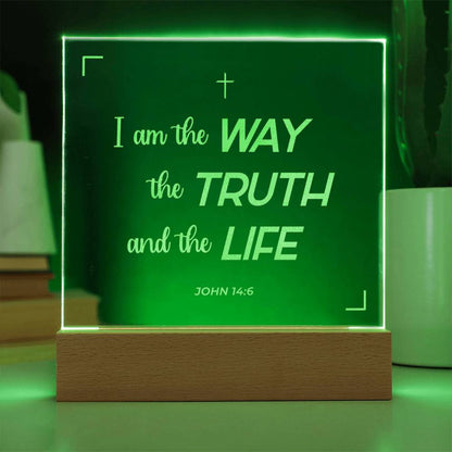 I am the truth |  Engraved Acrylic Plaque Led Light