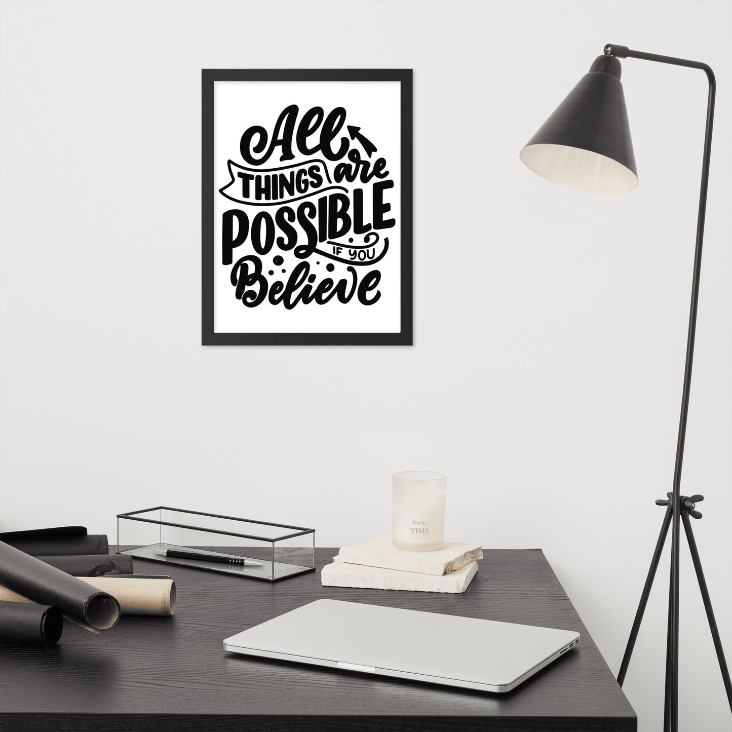 All things are possible | Framed matte paper poster