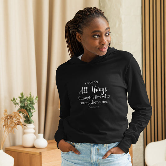 I can do all things | Unisex Hooded long-sleeve tee