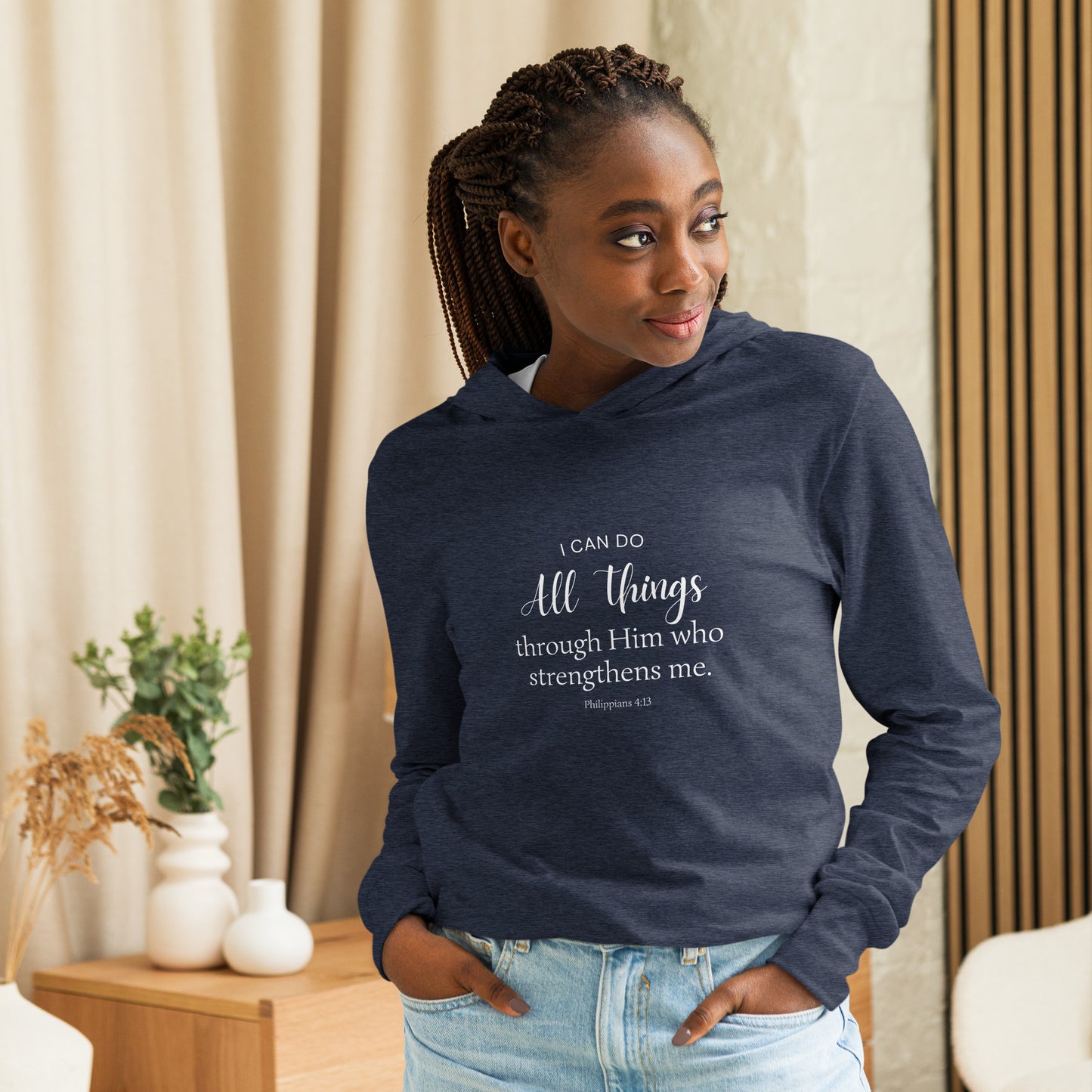 I can do all things | Unisex Hooded long-sleeve tee